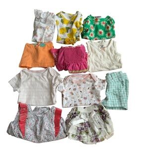 Bundle Baby Girl 3-6M Set 11PC Lot Floral Dresses Onesie Summer